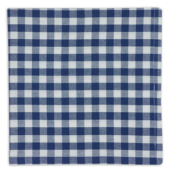 Design Imports Blue Farm Check Cloth Napkin